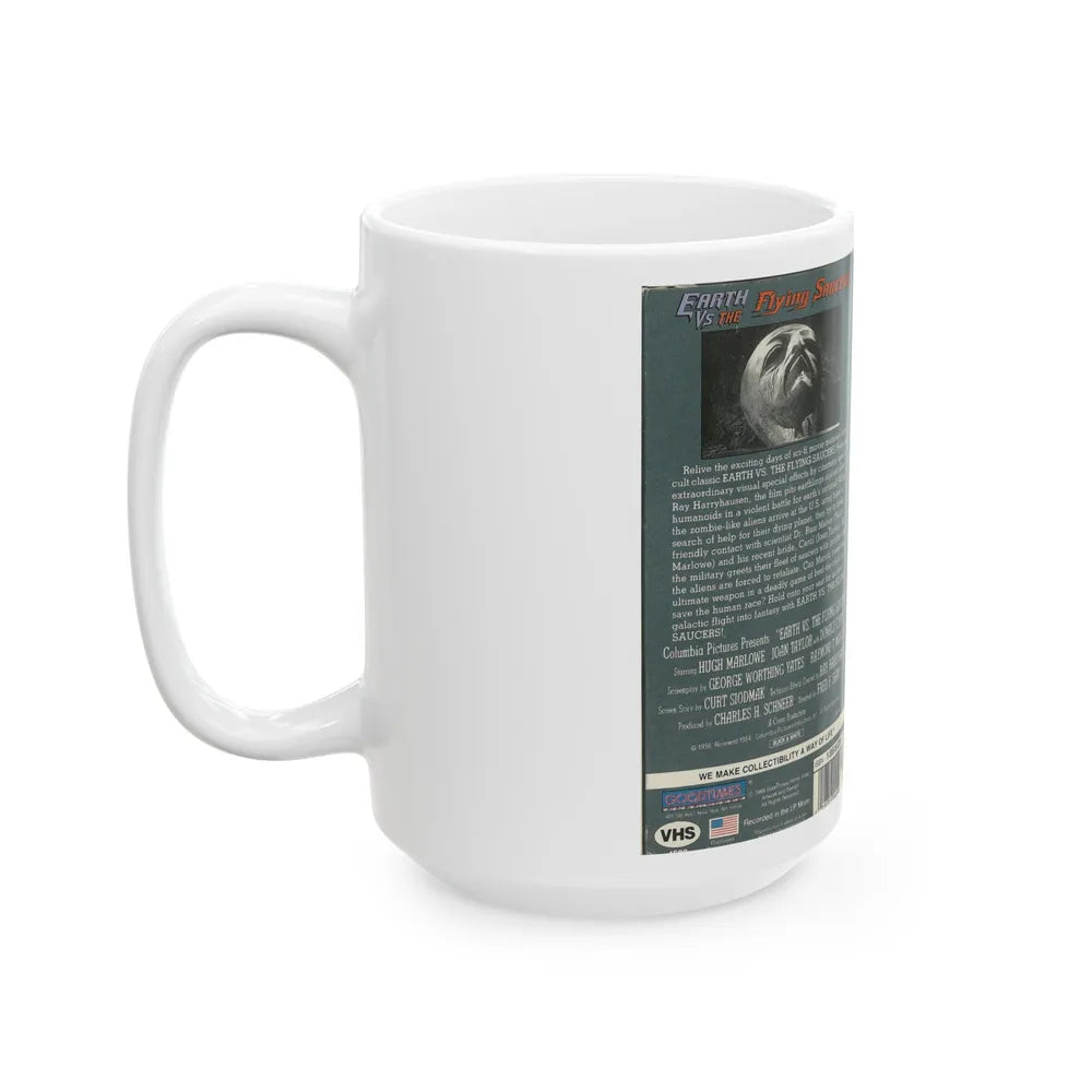 EARTH VS THE FLYING SAUCERS (VHS COVER) - White Coffee Mug-Go Mug Yourself