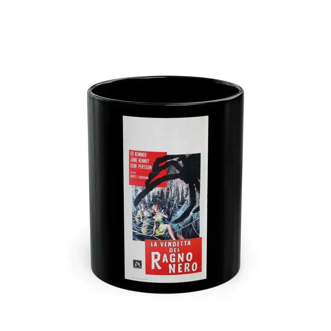 EARTH VS THE SPIDER (ITALIAN) 1958 Movie Poster - Black Coffee Mug 11oz - Go Mug Yourself