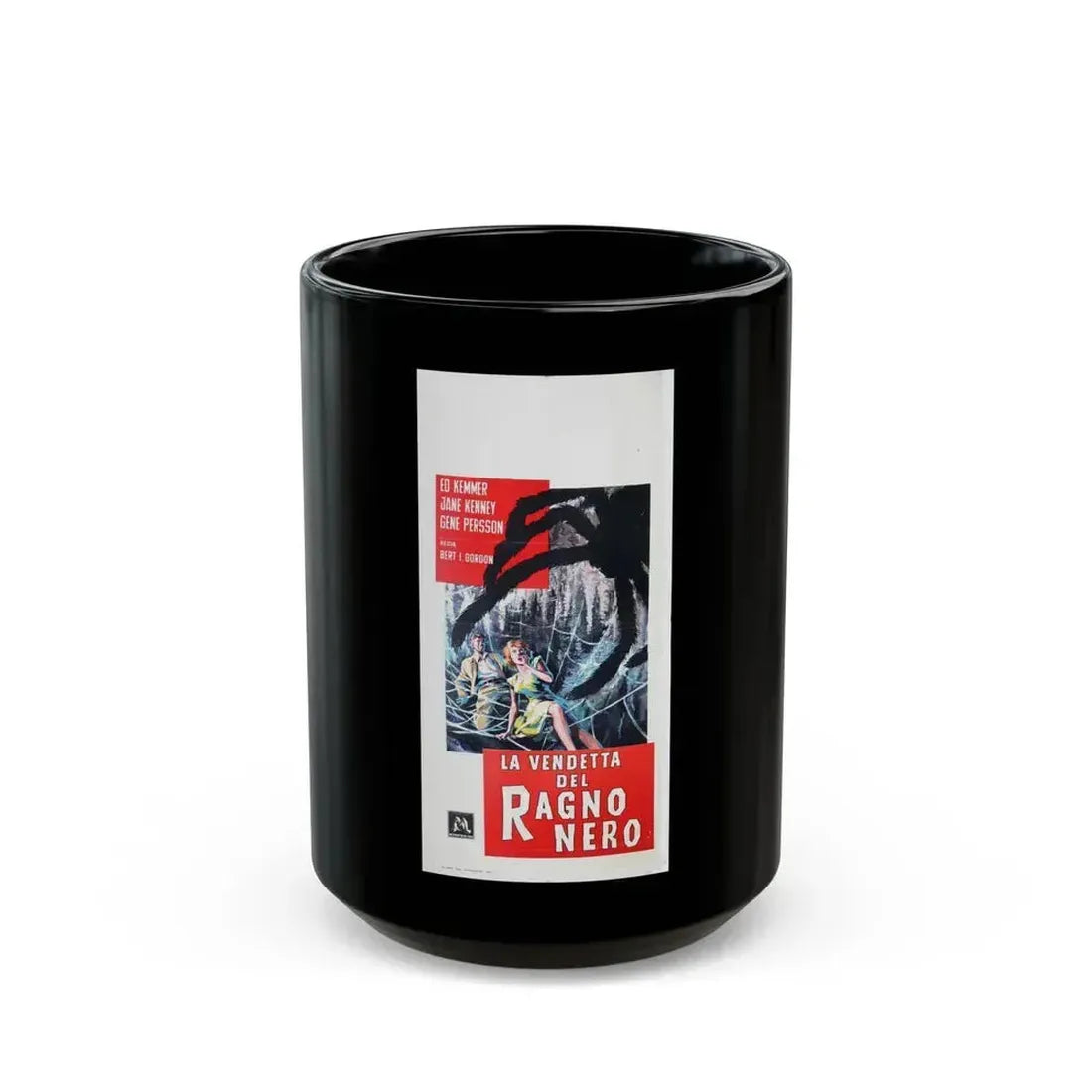 EARTH VS THE SPIDER (ITALIAN) 1958 Movie Poster - Black Coffee Mug 15oz - Go Mug Yourself