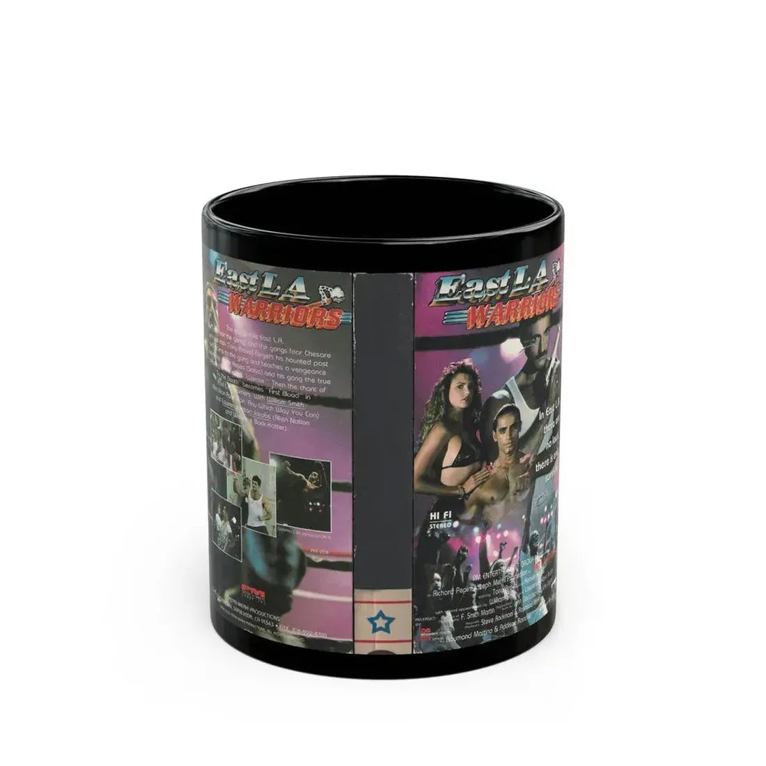EAST LA WARRIORS (VHS COVER) - Black Coffee Mug 11oz - Go Mug Yourself
