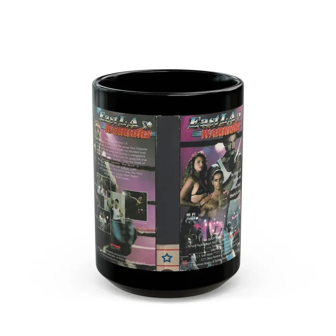 EAST LA WARRIORS (VHS COVER) - Black Coffee Mug 15oz - Go Mug Yourself