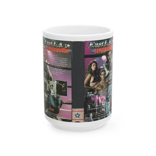 EAST LA WARRIORS (VHS COVER) - White Coffee Mug-15oz-Go Mug Yourself