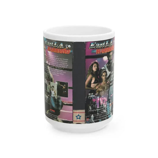 EAST LA WARRIORS (VHS COVER) - White Coffee Mug 15oz - Go Mug Yourself