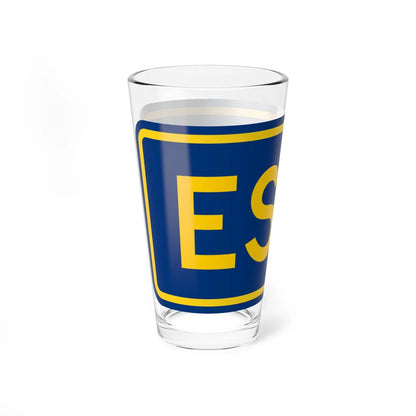 East plate county es (Puerto Rico) (Road Sign) Pint Glass 16oz - Go Mug Yourself
