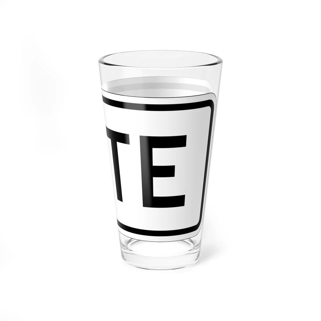 East plate small es (Puerto Rico) (Road Sign) Pint Glass 16oz - Go Mug Yourself