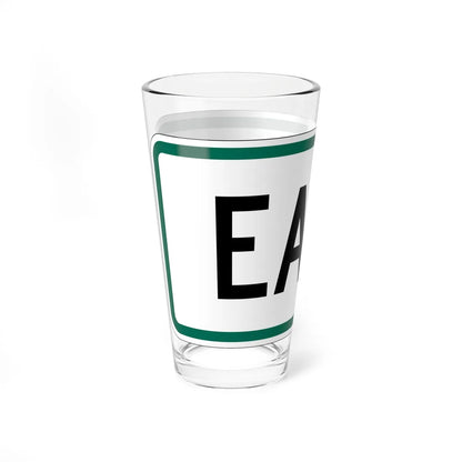 East plate small South Dakota (South Dakota) (Road Sign) Pint Glass 16oz - Go Mug Yourself