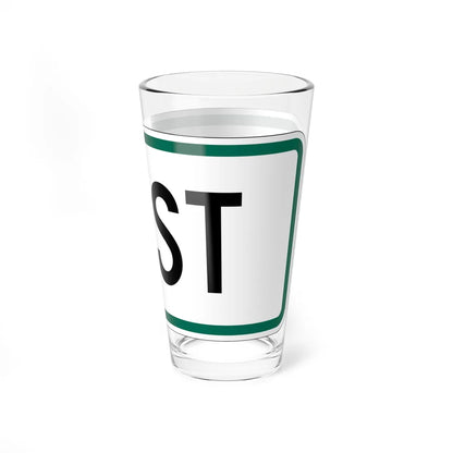 East plate small South Dakota (South Dakota) (Road Sign) Pint Glass 16oz - Go Mug Yourself