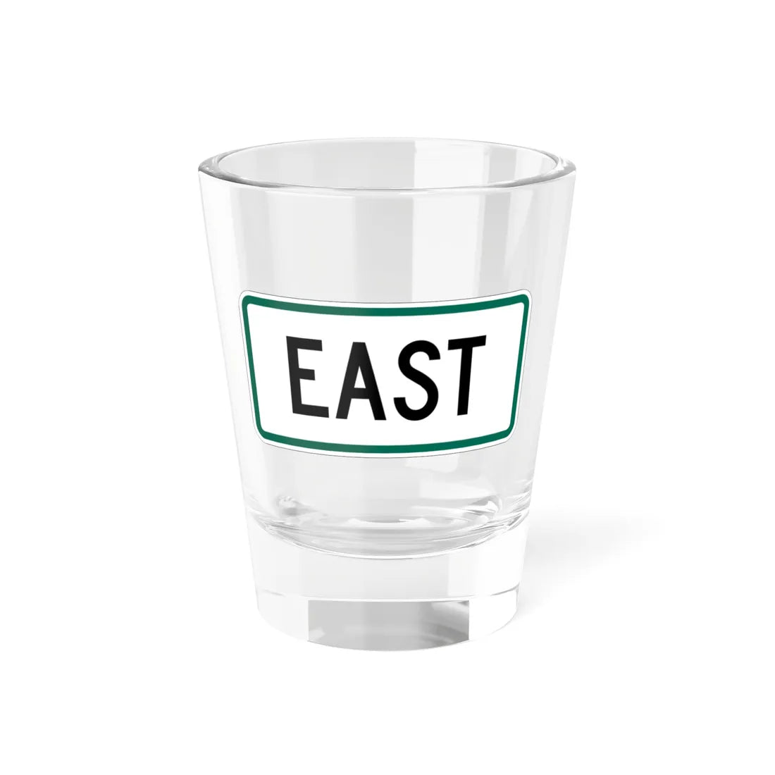 East plate small South Dakota (South Dakota) (Road Sign) Shot Glass 1.5oz 1.5oz - Go Mug Yourself