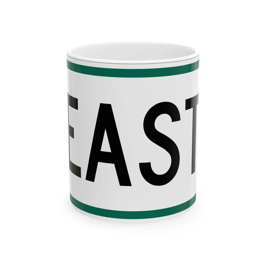 East plate small South Dakota (South Dakota) (Road Sign) White Coffee Mug 11oz - Go Mug Yourself