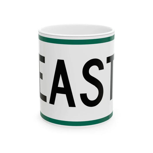 East plate small South Dakota (South Dakota) (Road Sign) White Coffee Mug 11oz - Go Mug Yourself