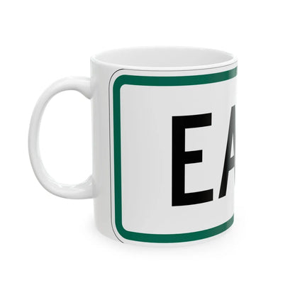 East plate small South Dakota (South Dakota) (Road Sign) White Coffee Mug - Go Mug Yourself