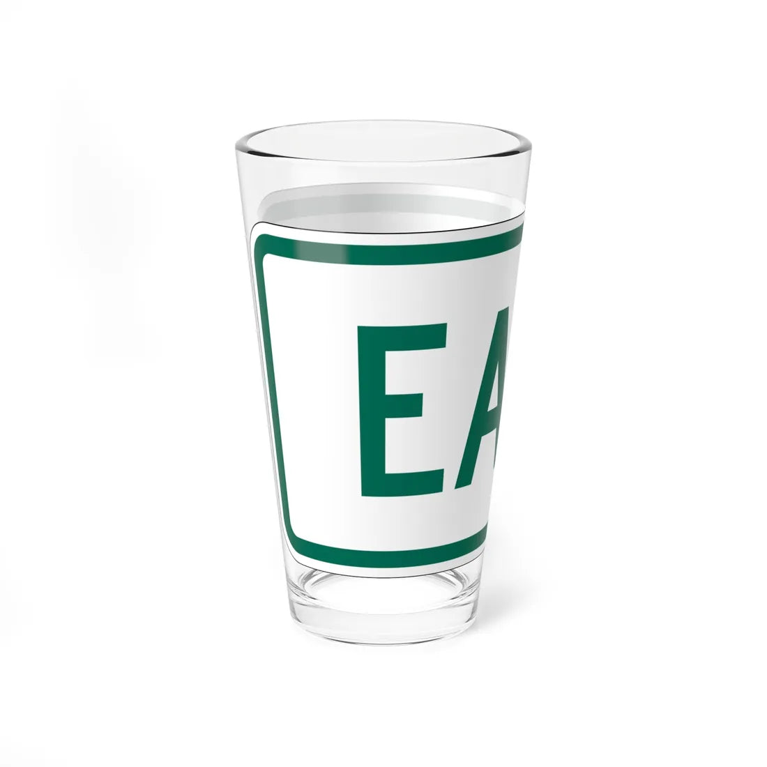 East plate small Vermont (Vermont) (Road Sign) Pint Glass 16oz - Go Mug Yourself