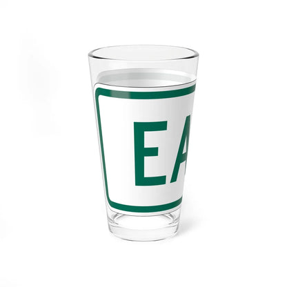 East plate small Vermont (Vermont) (Road Sign) Pint Glass 16oz - Go Mug Yourself