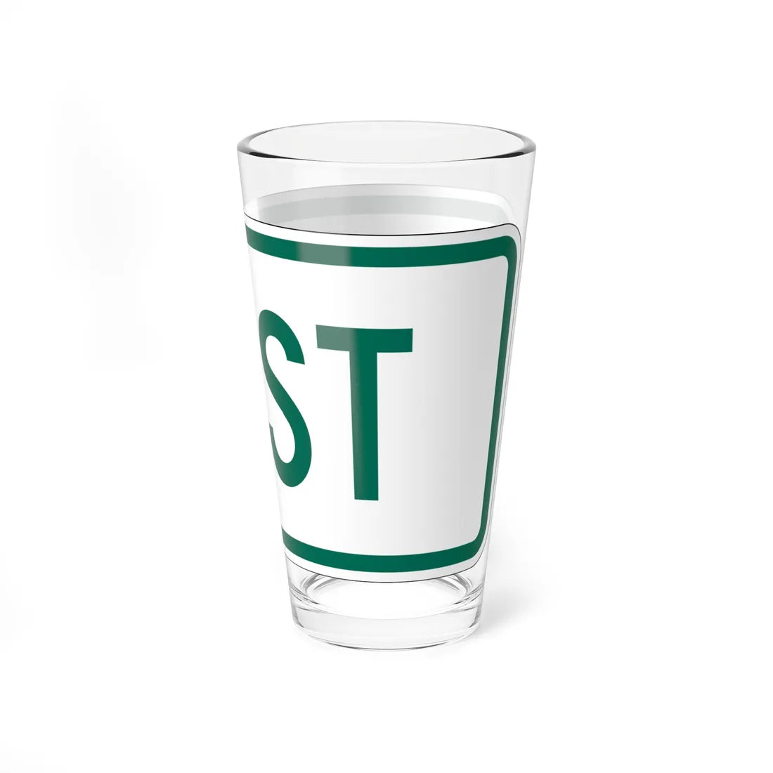 East plate small Vermont (Vermont) (Road Sign) Pint Glass 16oz - Go Mug Yourself