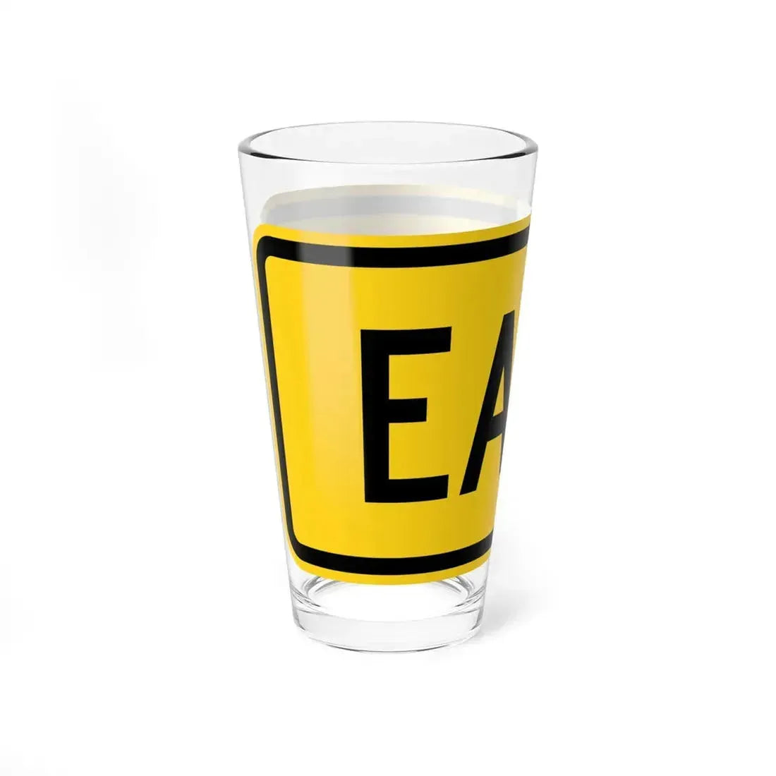 East plate small Wyoming (Wyoming) (Road Sign) Pint Glass 16oz - Go Mug Yourself