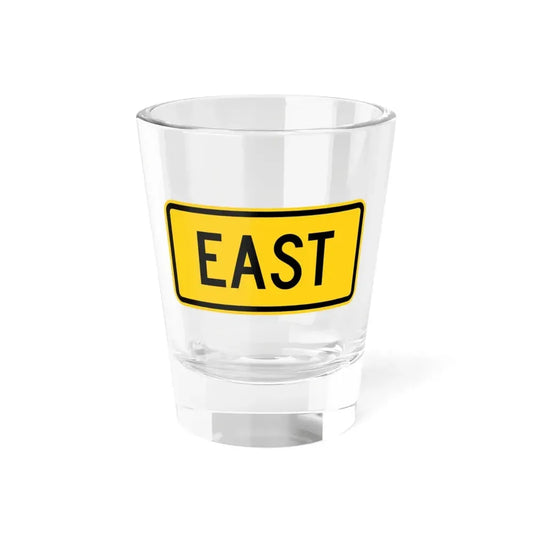 East plate small Wyoming (Wyoming) (Road Sign) Shot Glass 1.5oz 1.5oz - Go Mug Yourself