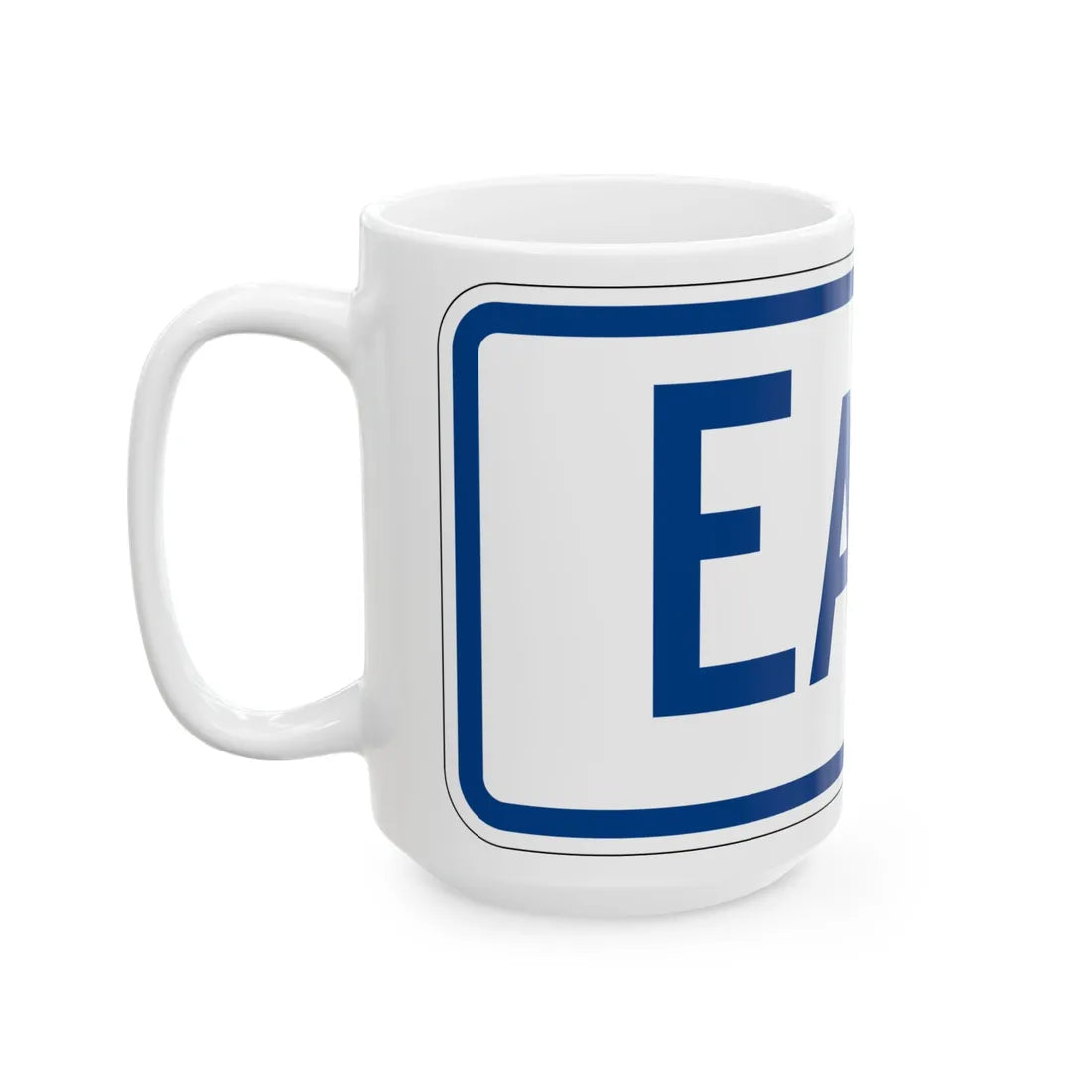 East plate South Carolina (South Carolina) (Road Sign) White Coffee Mug - Go Mug Yourself