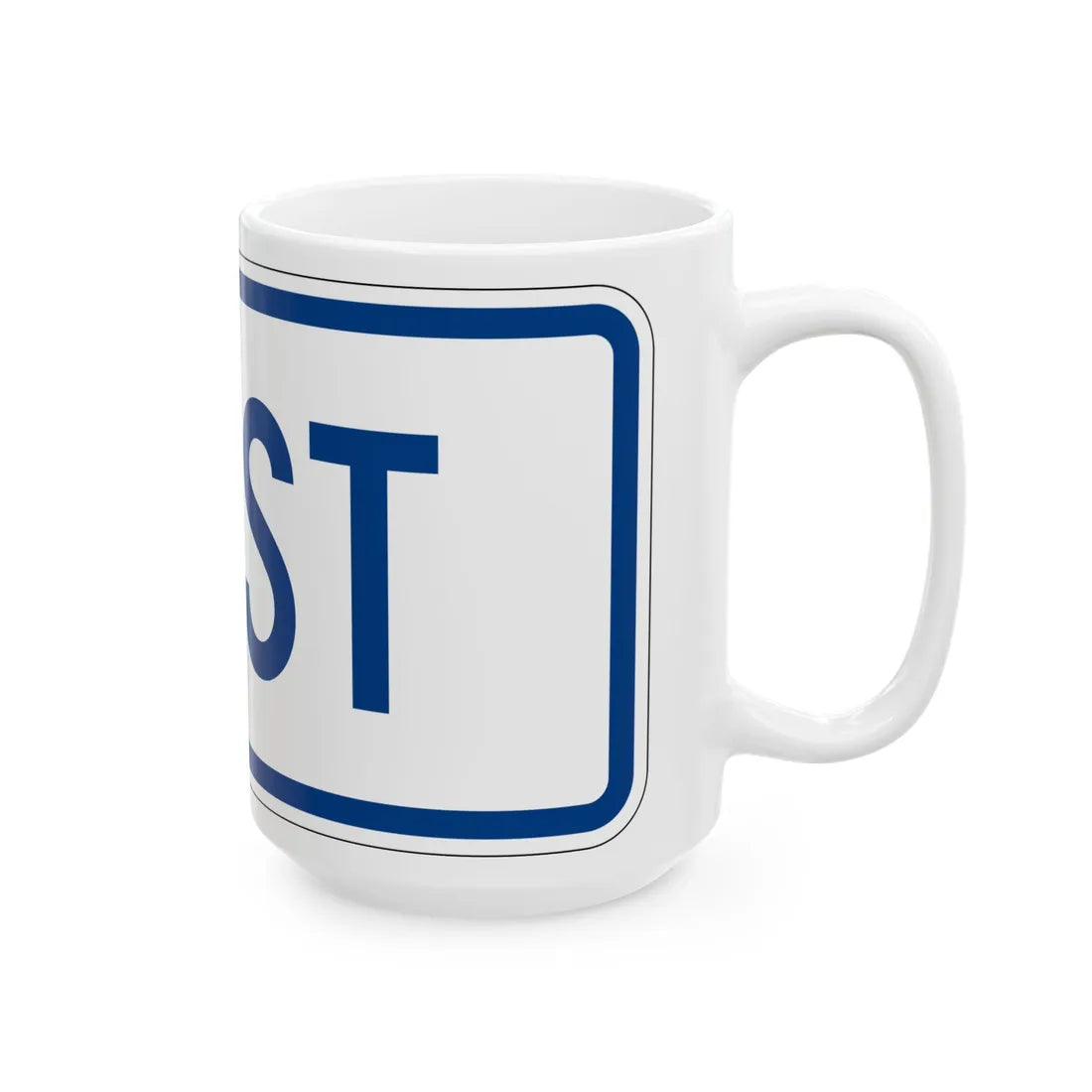 East plate South Carolina (South Carolina) (Road Sign) White Coffee Mug - Go Mug Yourself