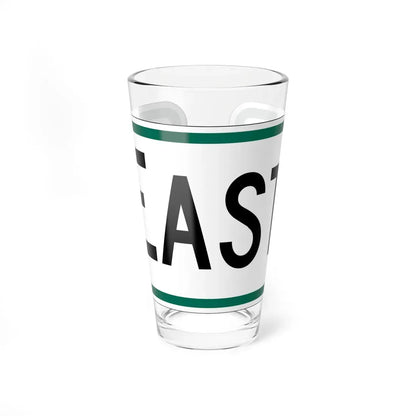 East plate South Dakota (South Dakota) (Road Sign) Pint Glass 16oz 16oz - Go Mug Yourself