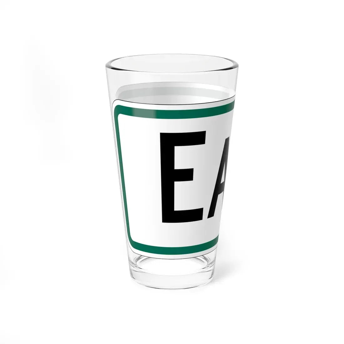 East plate South Dakota (South Dakota) (Road Sign) Pint Glass 16oz - Go Mug Yourself