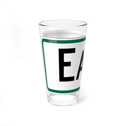East plate South Dakota (South Dakota) (Road Sign) Pint Glass 16oz - Go Mug Yourself