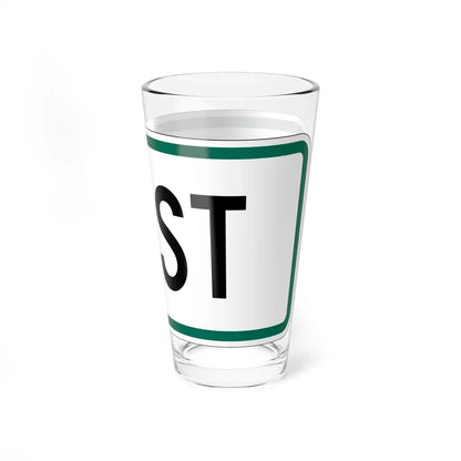 East plate South Dakota (South Dakota) (Road Sign) Pint Glass 16oz - Go Mug Yourself