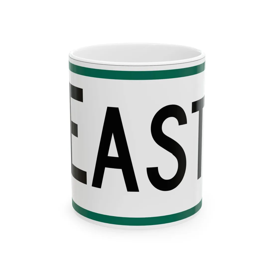 East plate South Dakota (South Dakota) (Road Sign) White Coffee Mug 11oz - Go Mug Yourself