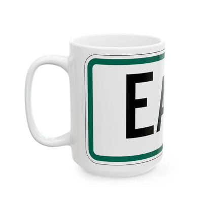 East plate South Dakota (South Dakota) (Road Sign) White Coffee Mug - Go Mug Yourself