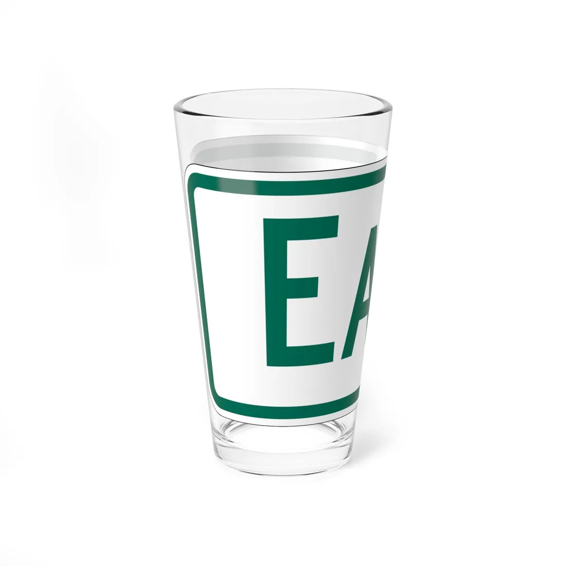 East plate Vermont (Vermont) (Road Sign) Pint Glass 16oz - Go Mug Yourself