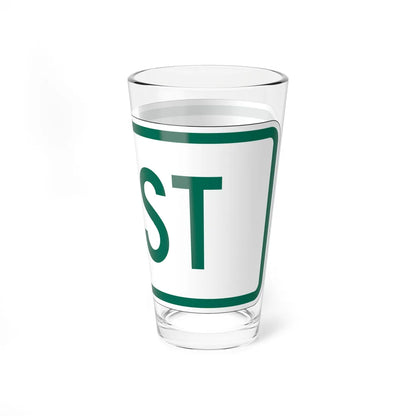 East plate Vermont (Vermont) (Road Sign) Pint Glass 16oz - Go Mug Yourself