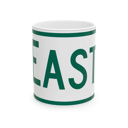 East plate Vermont (Vermont) (Road Sign) White Coffee Mug 11oz - Go Mug Yourself