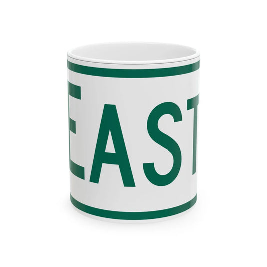 East plate Vermont (Vermont) (Road Sign) White Coffee Mug 11oz - Go Mug Yourself