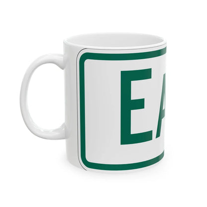 East plate Vermont (Vermont) (Road Sign) White Coffee Mug - Go Mug Yourself