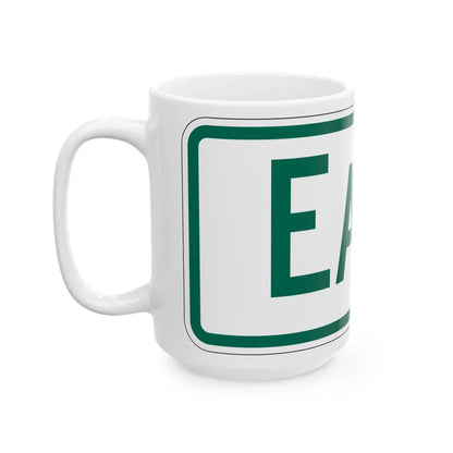 East plate Vermont (Vermont) (Road Sign) White Coffee Mug - Go Mug Yourself