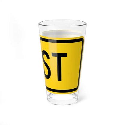 East plate Wyoming (Wyoming) (Road Sign) Pint Glass 16oz - Go Mug Yourself
