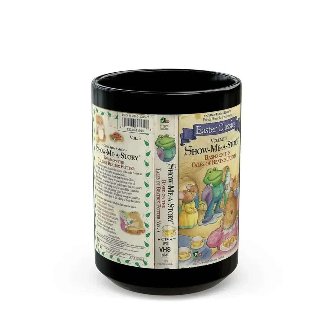EASTER CLASSICS VOLUME 3 SHOW ME A STORY (VHS COVER) - Black Coffee Mug 15oz - Go Mug Yourself