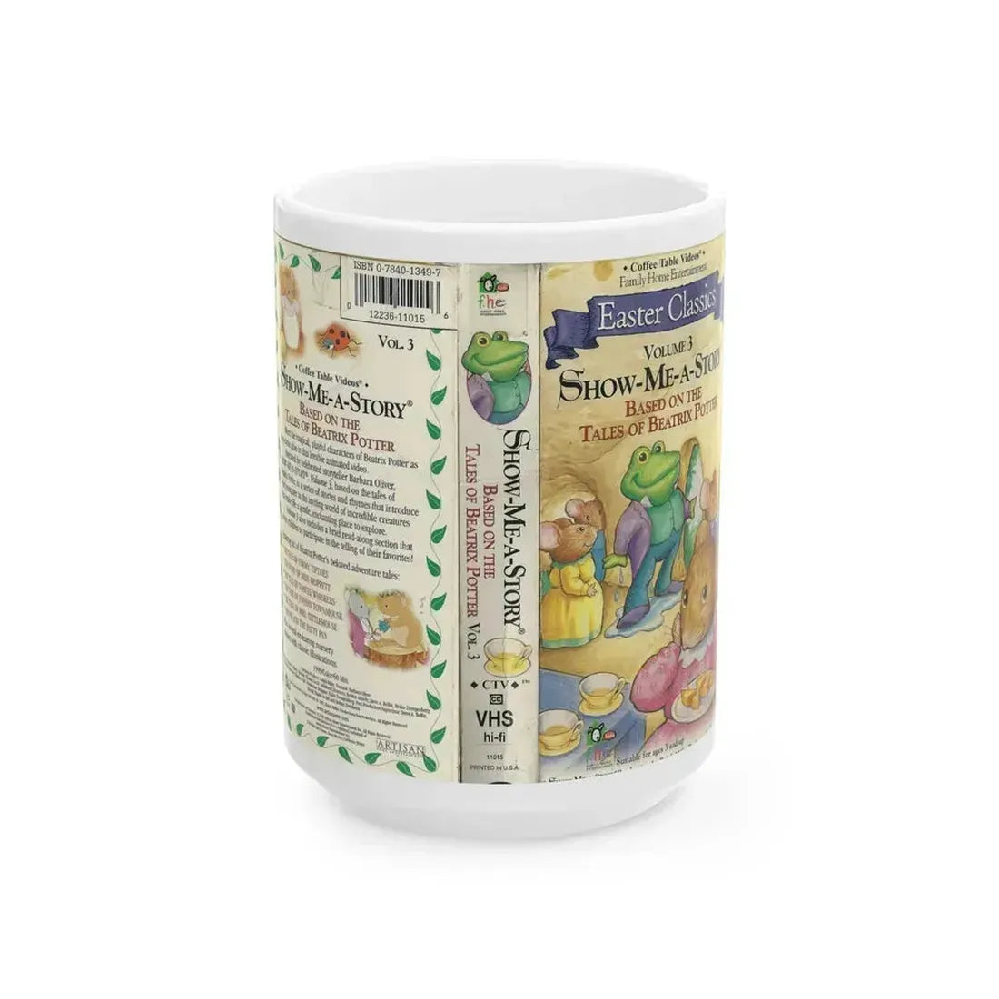 EASTER CLASSICS VOLUME 3 SHOW ME A STORY (VHS COVER) - White Coffee Mug 15oz - Go Mug Yourself