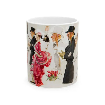 Easter Promenade, The Saturday Evening Post cover study, 1932 - White Coffee Mug 11oz - Go Mug Yourself