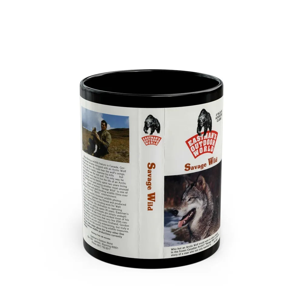 EASTMANS OUTDOOR WORLD SAVAGE WILD (VHS COVER) - Black Coffee Mug-11oz-Go Mug Yourself