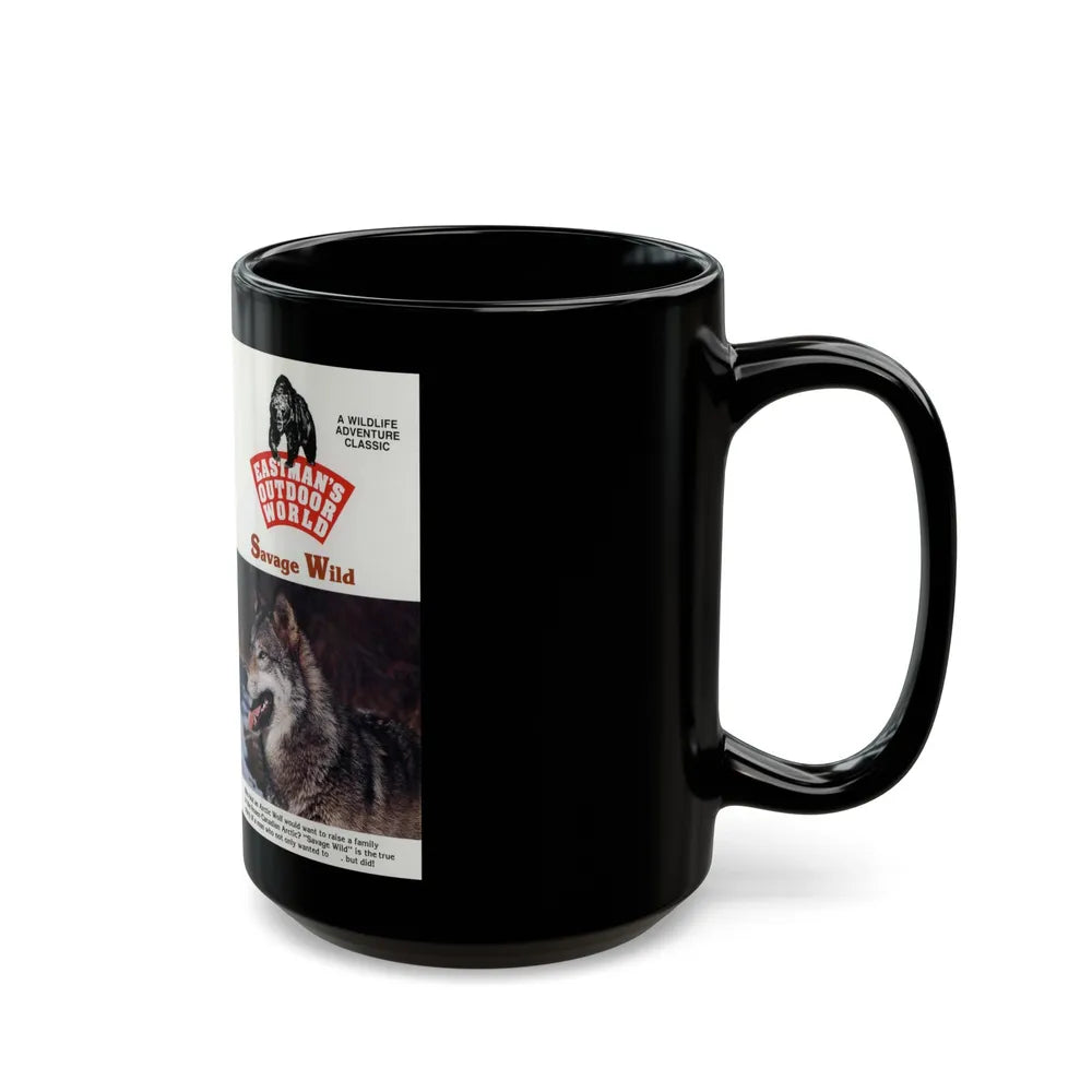 EASTMANS OUTDOOR WORLD SAVAGE WILD (VHS COVER) - Black Coffee Mug-Go Mug Yourself