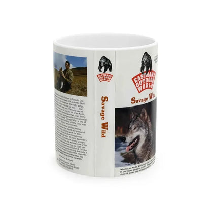 EASTMANS OUTDOOR WORLD SAVAGE WILD (VHS COVER) - White Coffee Mug 11oz - Go Mug Yourself