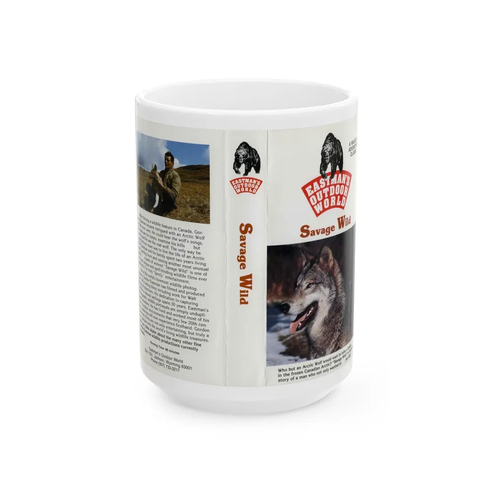 EASTMANS OUTDOOR WORLD SAVAGE WILD (VHS COVER) - White Coffee Mug-15oz-Go Mug Yourself