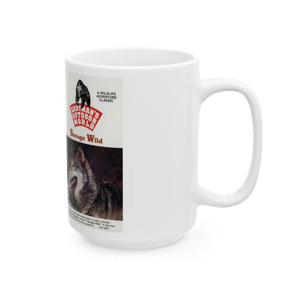 EASTMANS OUTDOOR WORLD SAVAGE WILD (VHS COVER) - White Coffee Mug-Go Mug Yourself