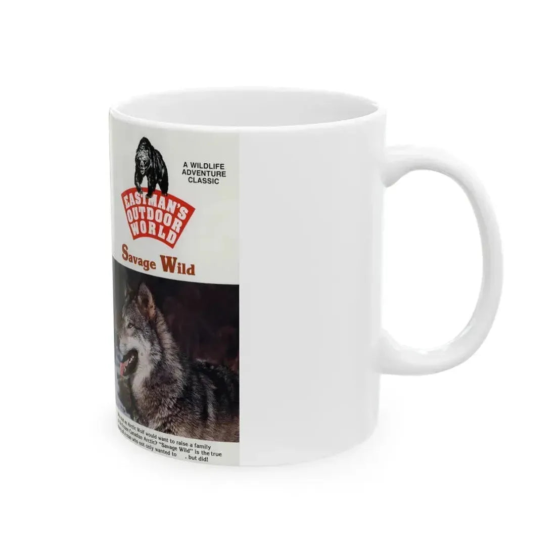 EASTMANS OUTDOOR WORLD SAVAGE WILD (VHS COVER) - White Coffee Mug - Go Mug Yourself