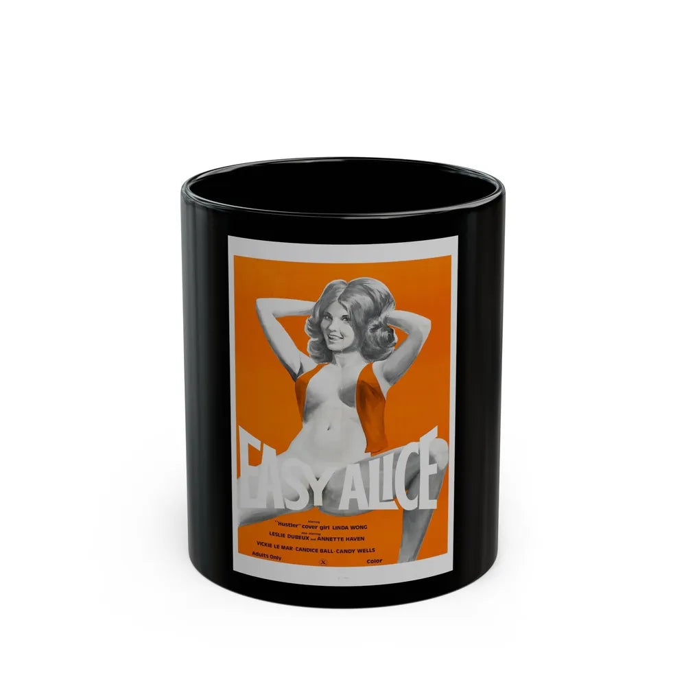 EASY ALICE 1976 Movie Poster - Black Coffee Mug-11oz-Go Mug Yourself