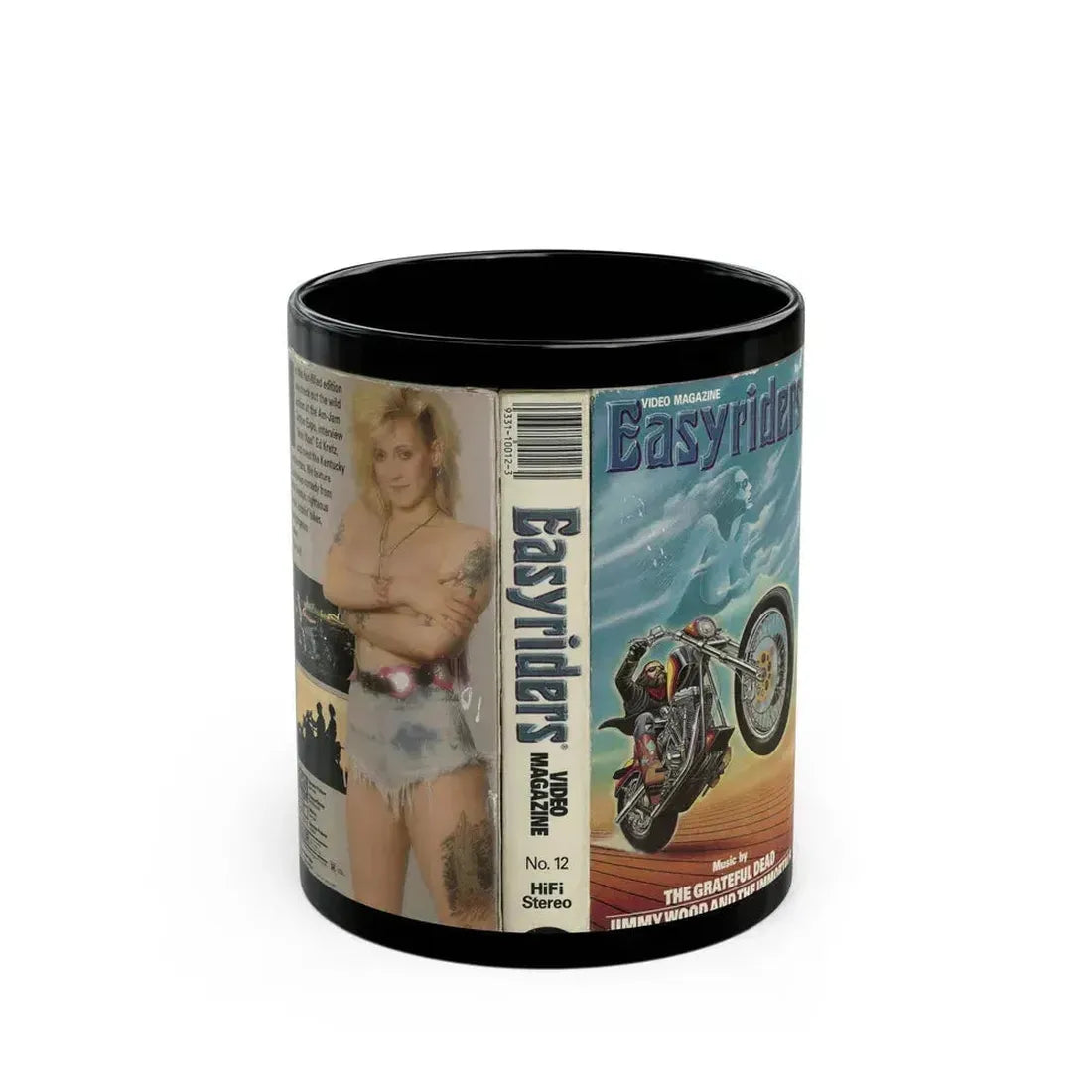 EASY RIDERS VIDEO MAGAZINE NUMBER 12 (VHS COVER) - Black Coffee Mug 11oz - Go Mug Yourself