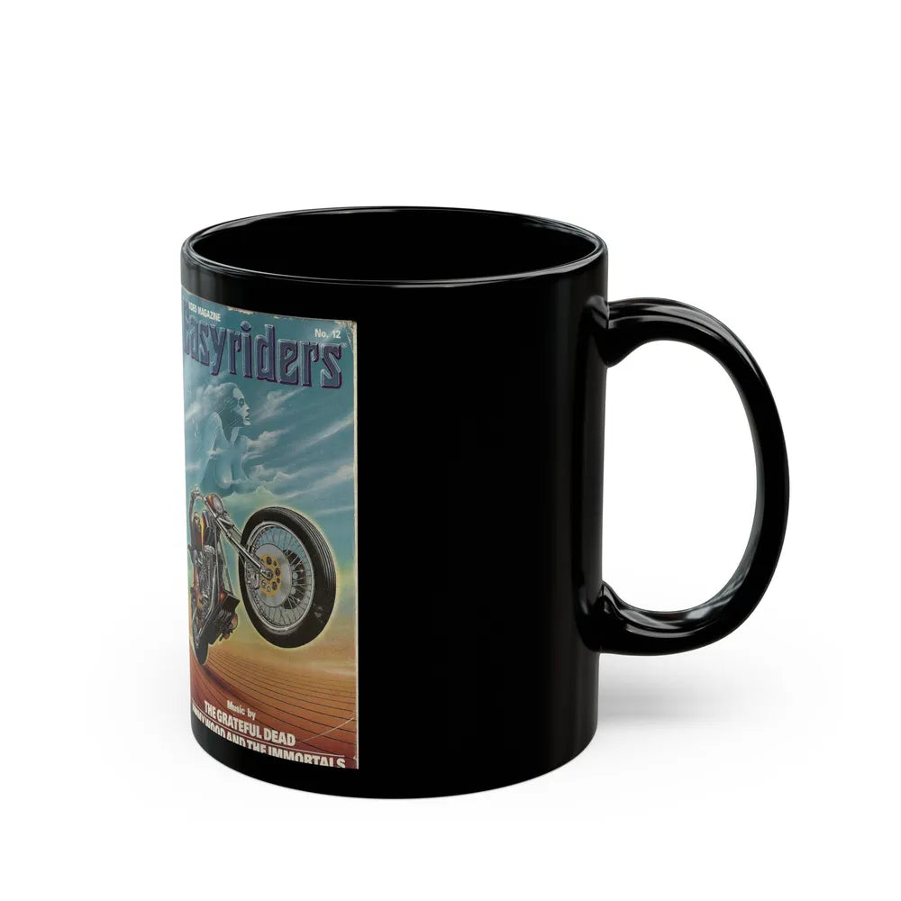 EASY RIDERS VIDEO MAGAZINE NUMBER 12 (VHS COVER) - Black Coffee Mug-Go Mug Yourself