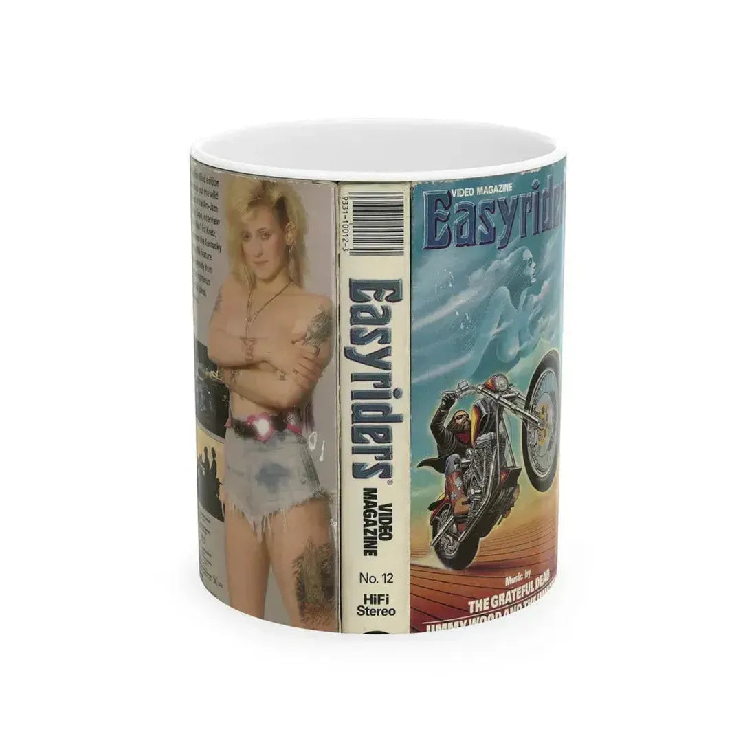 EASY RIDERS VIDEO MAGAZINE NUMBER 12 (VHS COVER) - White Coffee Mug 11oz - Go Mug Yourself