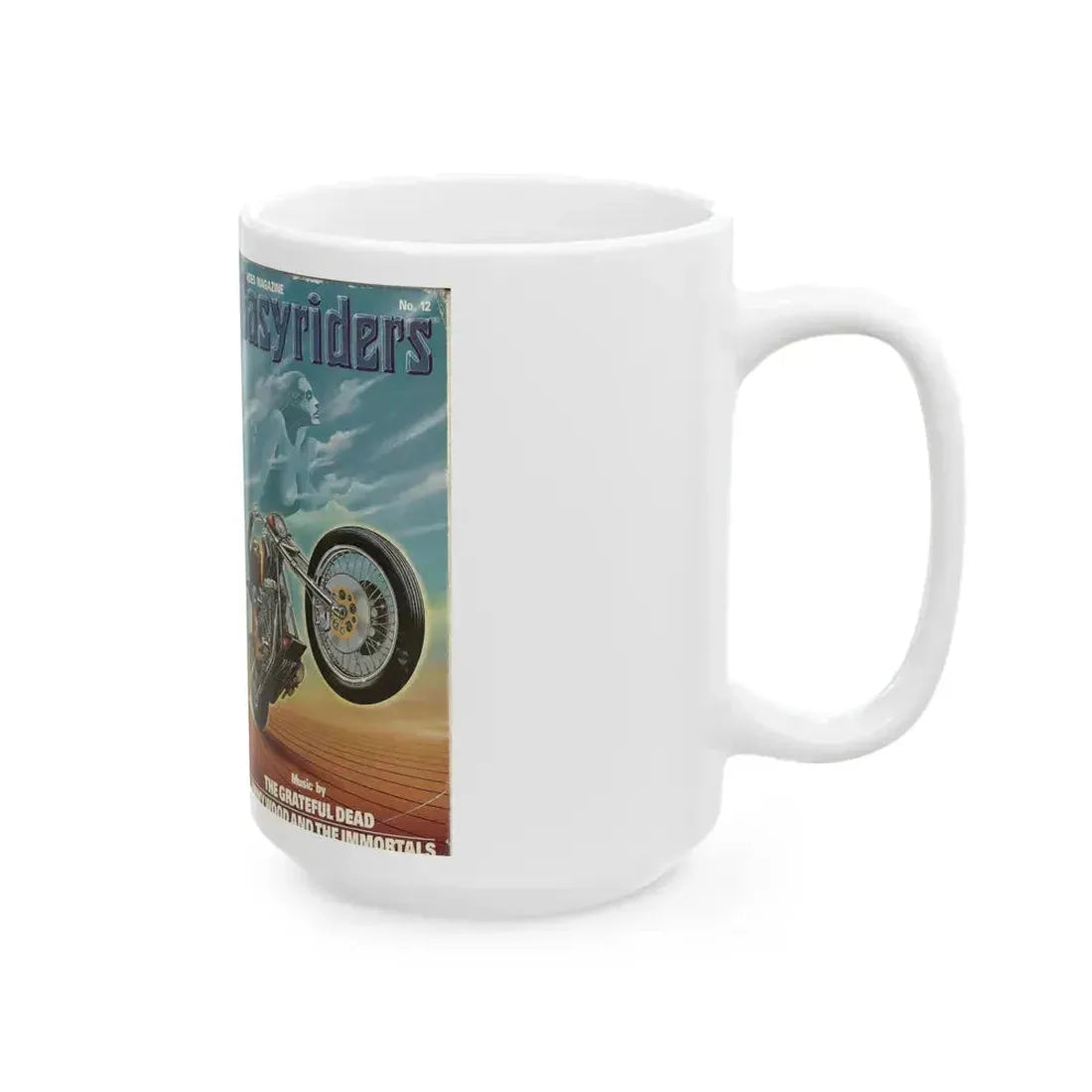 EASY RIDERS VIDEO MAGAZINE NUMBER 12 (VHS COVER) - White Coffee Mug - Go Mug Yourself