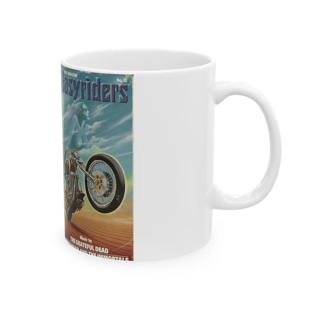 EASY RIDERS VIDEO MAGAZINE NUMBER 12 (VHS COVER) - White Coffee Mug-Go Mug Yourself